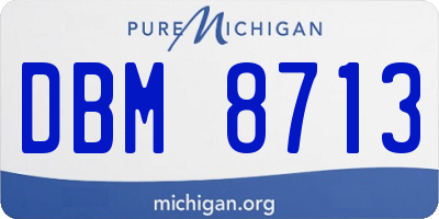 MI license plate DBM8713