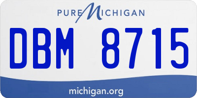MI license plate DBM8715
