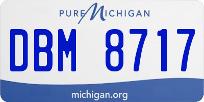 MI license plate DBM8717