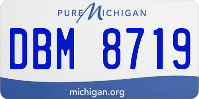 MI license plate DBM8719