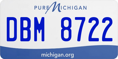MI license plate DBM8722