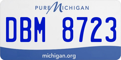 MI license plate DBM8723