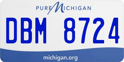 MI license plate DBM8724