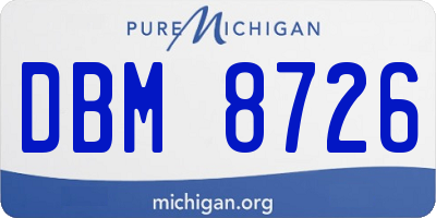 MI license plate DBM8726