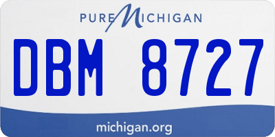 MI license plate DBM8727