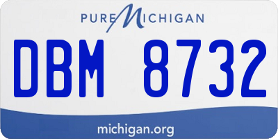 MI license plate DBM8732