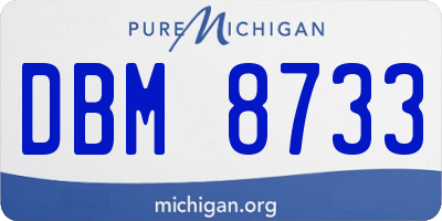 MI license plate DBM8733