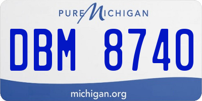 MI license plate DBM8740