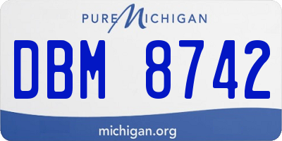 MI license plate DBM8742
