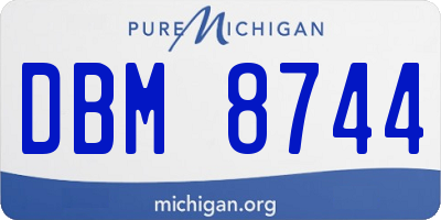 MI license plate DBM8744