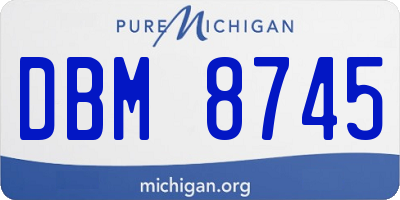 MI license plate DBM8745