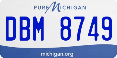 MI license plate DBM8749