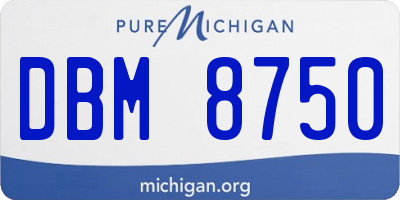 MI license plate DBM8750