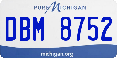 MI license plate DBM8752