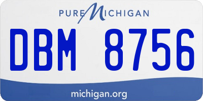 MI license plate DBM8756