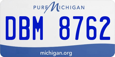 MI license plate DBM8762