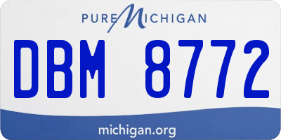 MI license plate DBM8772
