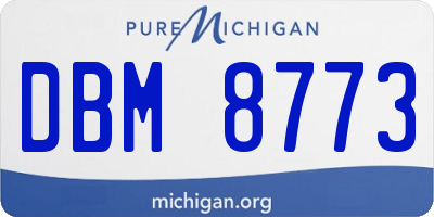 MI license plate DBM8773