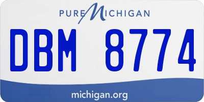 MI license plate DBM8774