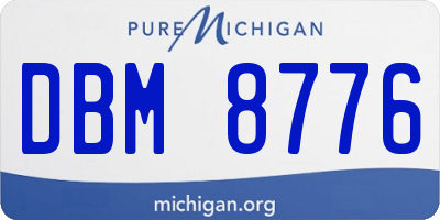 MI license plate DBM8776