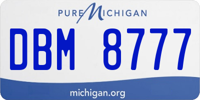 MI license plate DBM8777