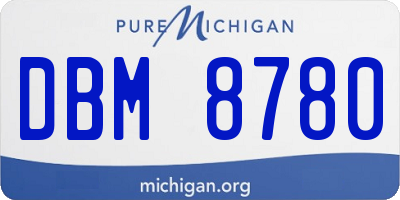 MI license plate DBM8780