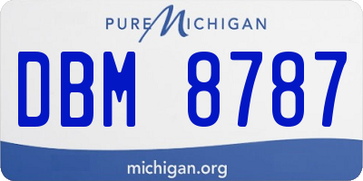 MI license plate DBM8787