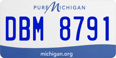 MI license plate DBM8791