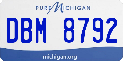 MI license plate DBM8792