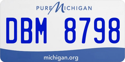 MI license plate DBM8798