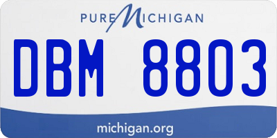 MI license plate DBM8803