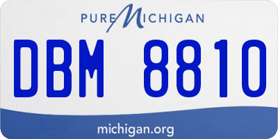 MI license plate DBM8810