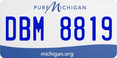 MI license plate DBM8819