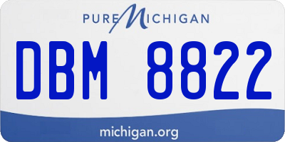MI license plate DBM8822