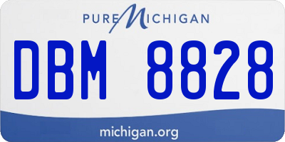 MI license plate DBM8828