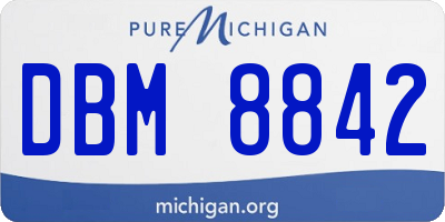 MI license plate DBM8842