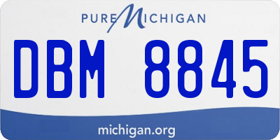 MI license plate DBM8845