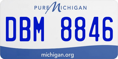 MI license plate DBM8846