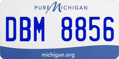 MI license plate DBM8856