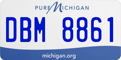 MI license plate DBM8861