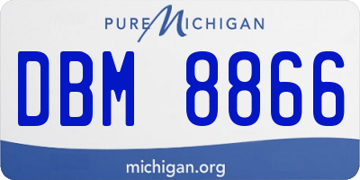 MI license plate DBM8866