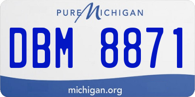 MI license plate DBM8871