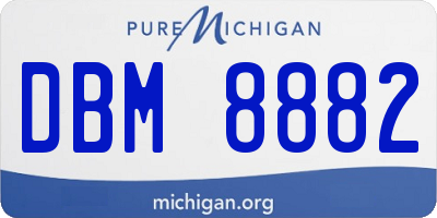 MI license plate DBM8882