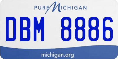 MI license plate DBM8886