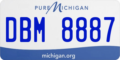 MI license plate DBM8887