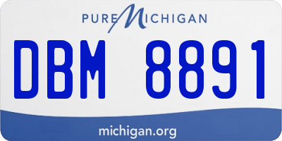 MI license plate DBM8891