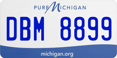 MI license plate DBM8899