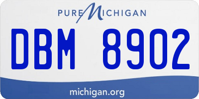 MI license plate DBM8902