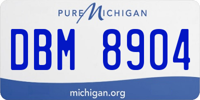 MI license plate DBM8904