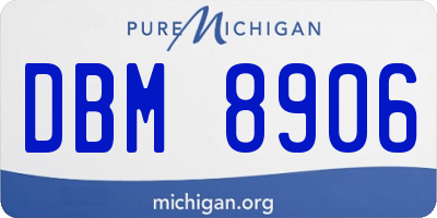 MI license plate DBM8906